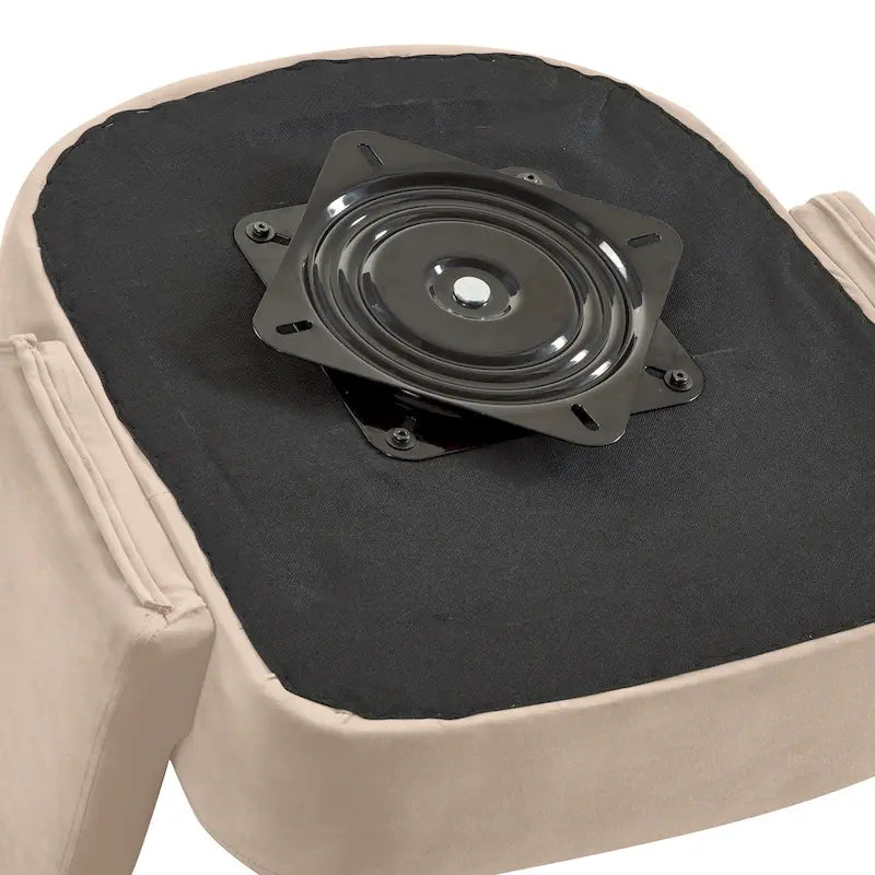 Fauteuil pivotant moderne de style tonneau, fauteuil d'appoint rond en velours rembourré, fauteuil pivotant confortable à 360 degrés avec dossier ouvert