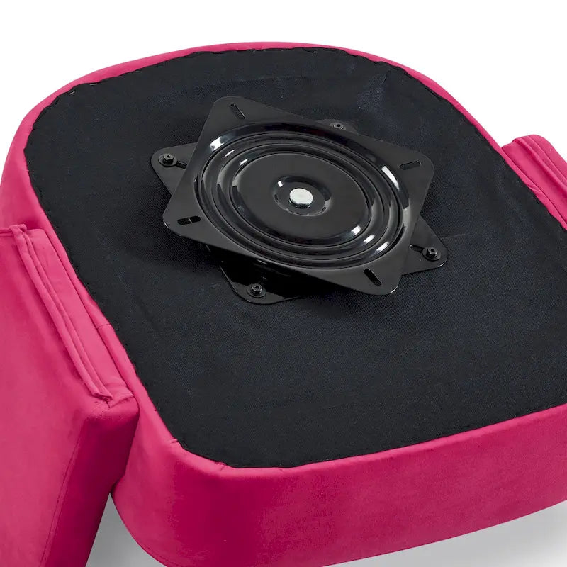 Fauteuil pivotant moderne de style tonneau, fauteuil d'appoint rond en velours rembourré, fauteuil pivotant confortable à 360 degrés avec dossier ouvert