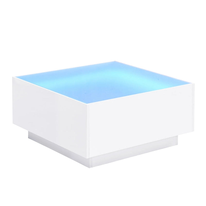 Table basse carrée brillante