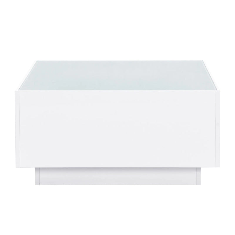 Table basse carrée brillante