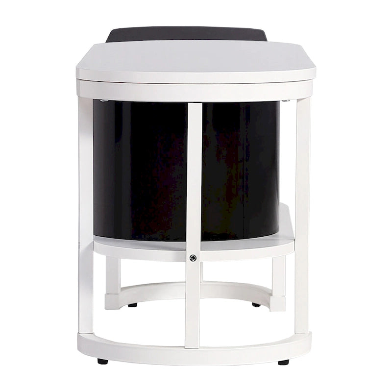 Meuble TV extensible 67,7-76,4 pour téléviseurs jusqu'à 75 pouces, console multimédia avec 3 tiroirs et pieds réglables en métal.