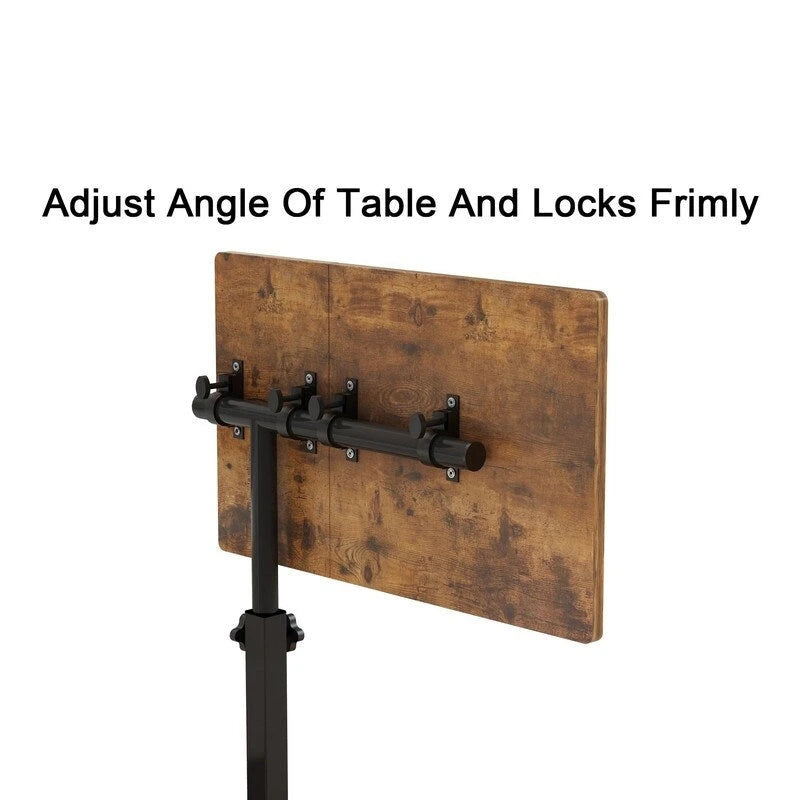 Table d'appoint à roulettes et hauteur réglable - 23,6 cm (P) x 15,9 cm (L) x 35 cm (H)