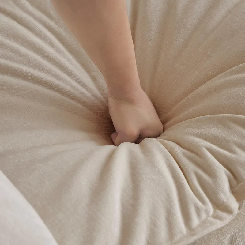 Canapé d'angle modulable réversible 6 places en forme de U avec 3 poufs