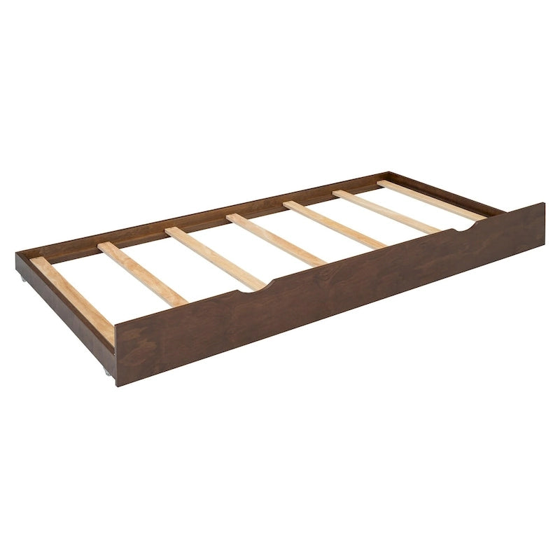 Cadre de lit Queen Size avec lit gigogne Twin XL et 2 grands tiroirs, lit plateforme en bois avec tête de lit et sommier à lattes