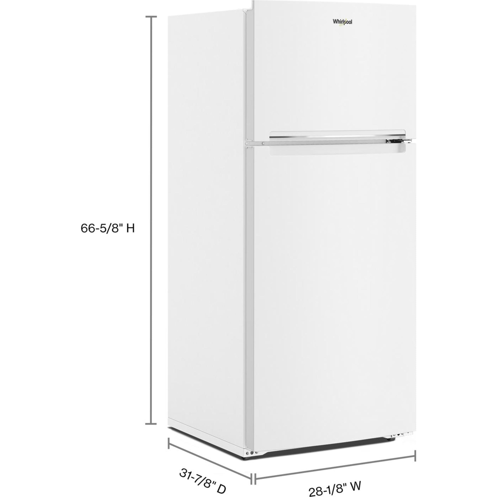 Réfrigérateur Whirlpool à congélateur supérieur (WRTX5028PW) - Blanc