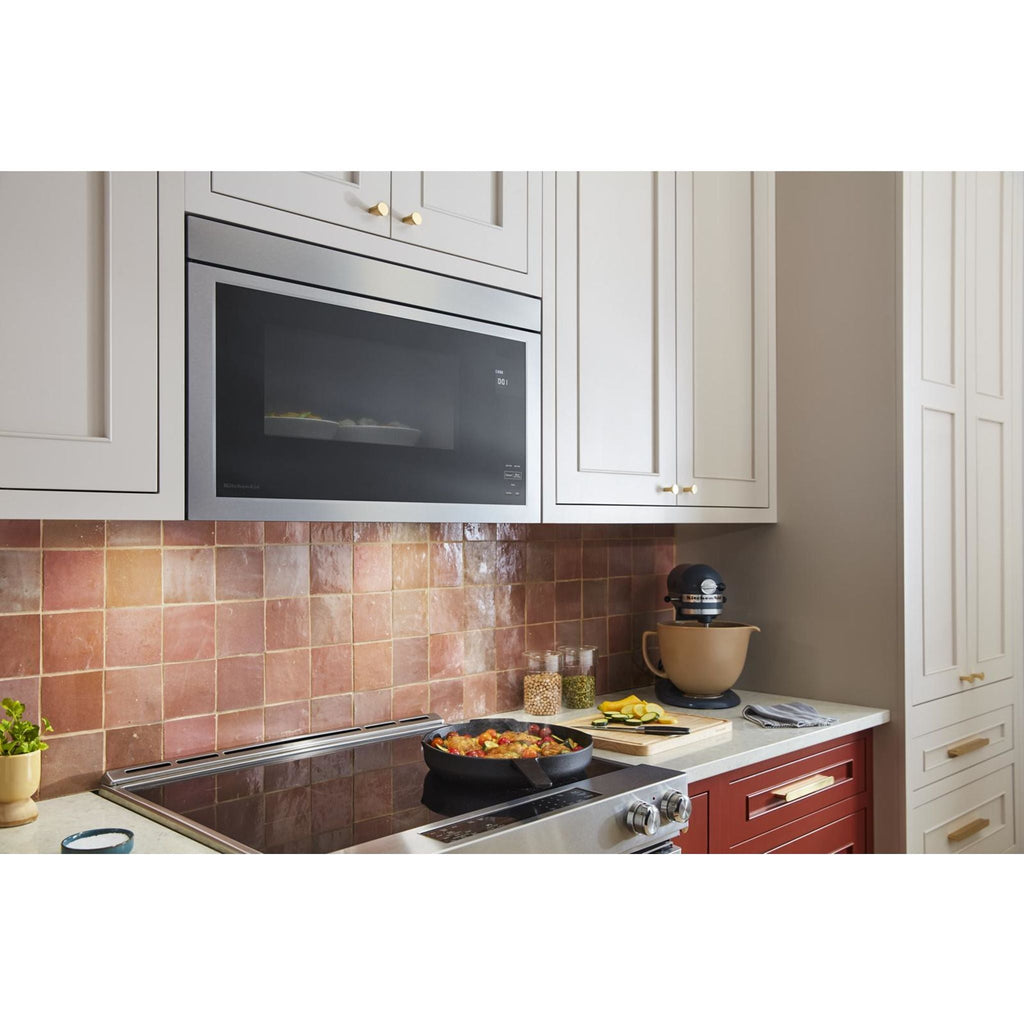 Micro-ondes KitchenAid à hotte intégrée (YKMMF330PPS) - Inox PrintShield