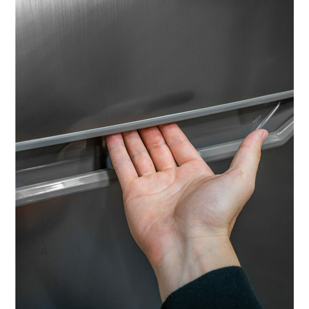 Réfrigérateur à congélateur inférieur Danby (DBMF100B1SLDB) - Aspect inox