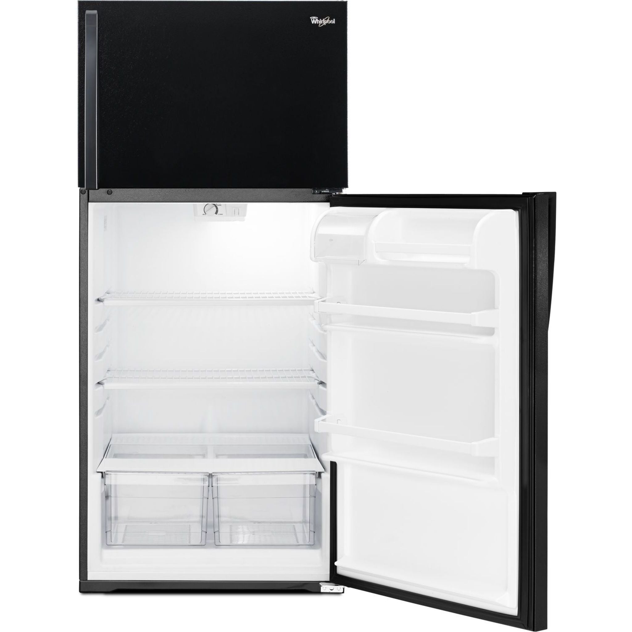 Réfrigérateur Whirlpool à congélateur supérieur (WRT134TFDB) - Noir