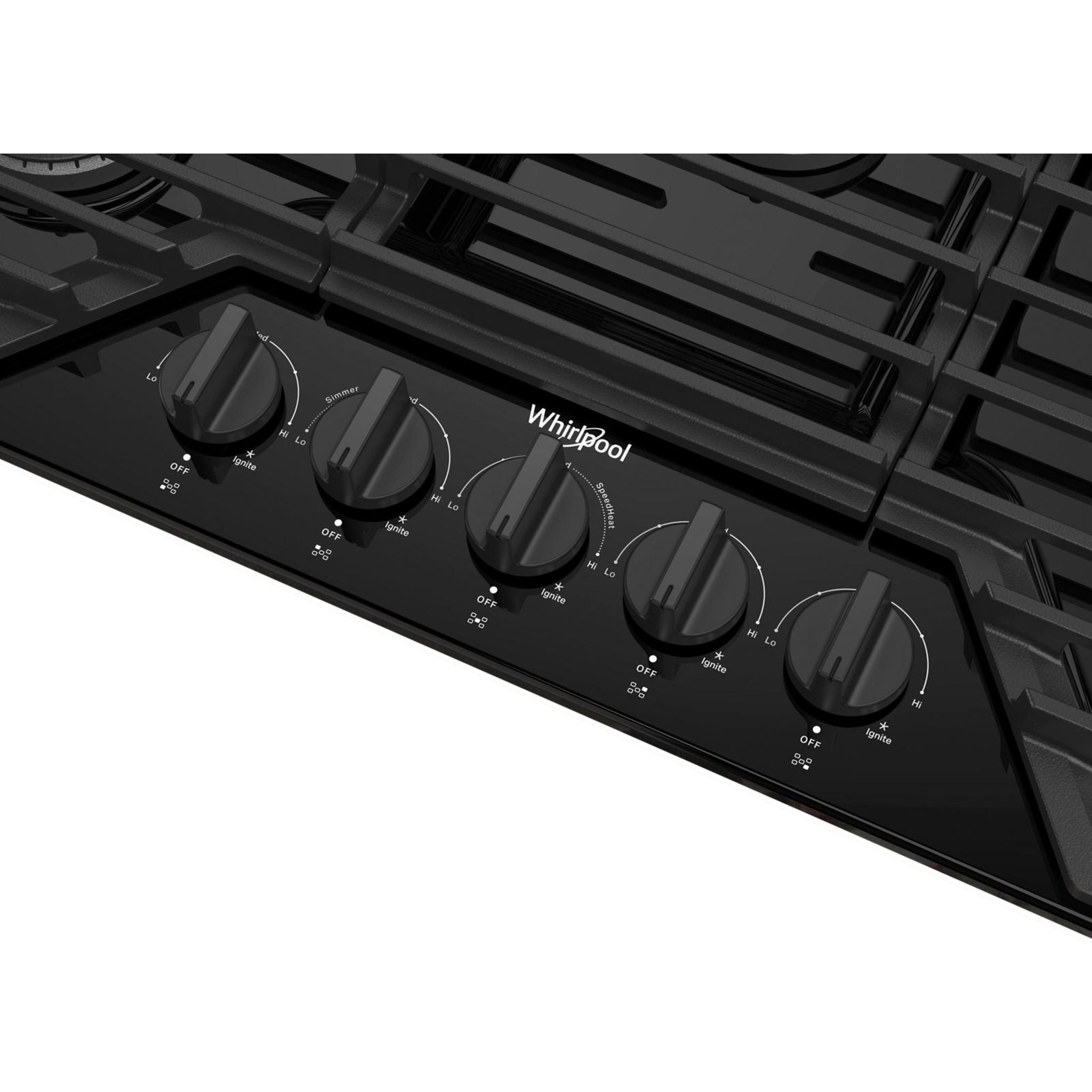 Plaque de cuisson à gaz Whirlpool 36 (WCGK5036PB) - Noire