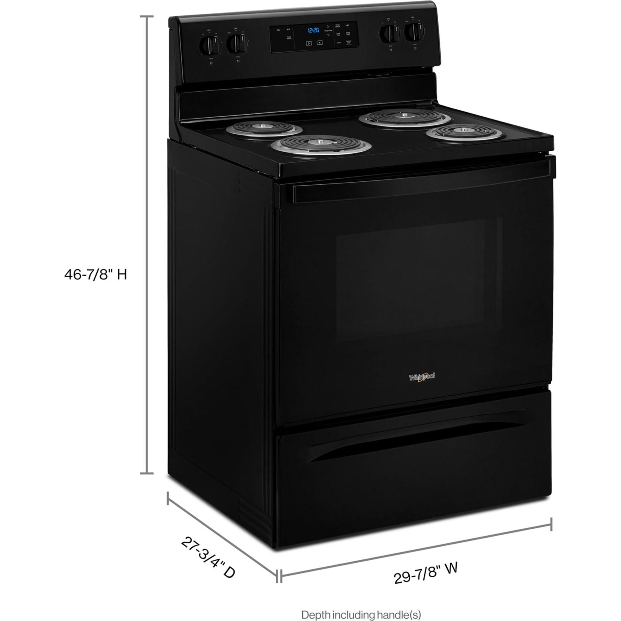 Cuisinière électrique Whirlpool 30 (YWFC150M0JB) - Noire