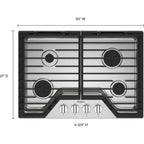Plaque de cuisson à gaz Whirlpool 30 (WCGK5030PS) - Acier inoxydable