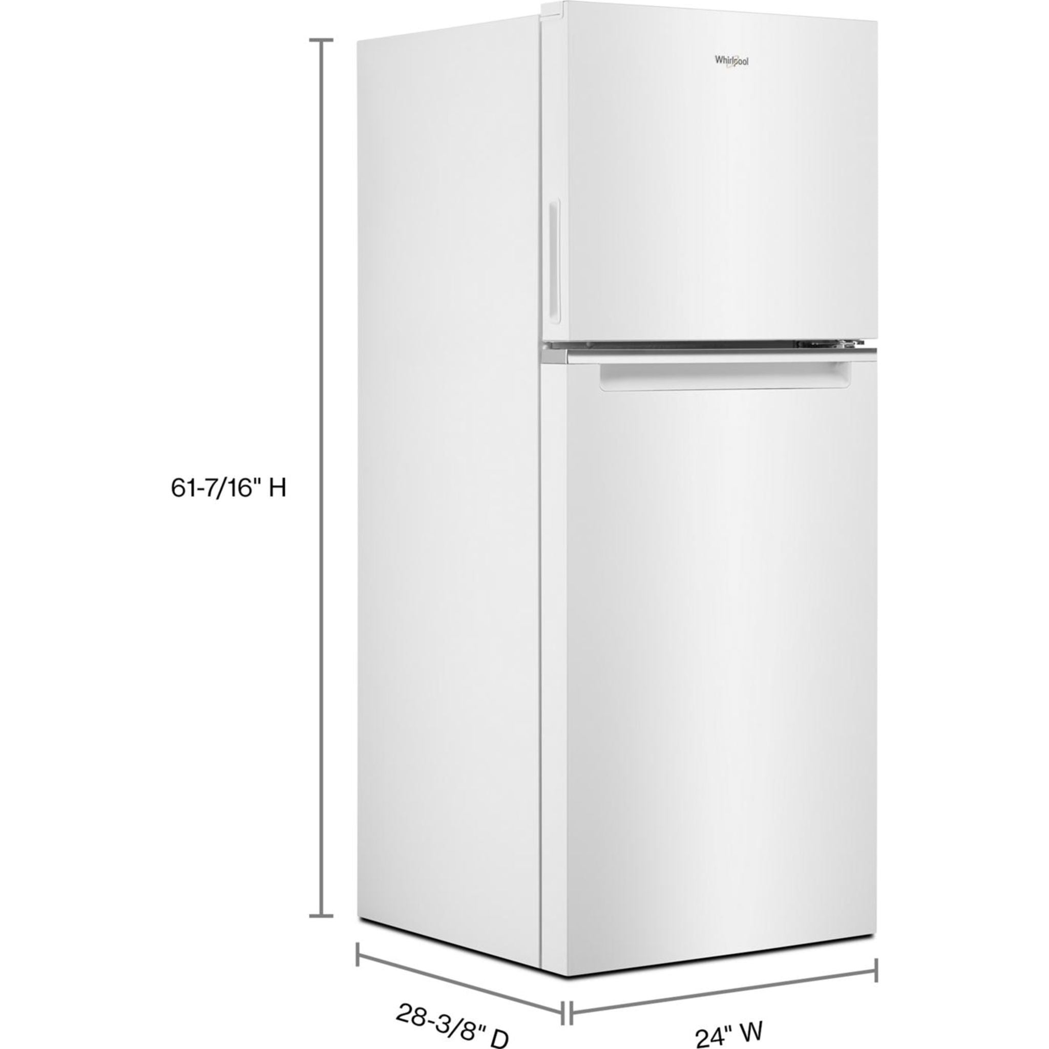 Réfrigérateur Whirlpool à congélateur supérieur (WRT312CZJW) - Blanc