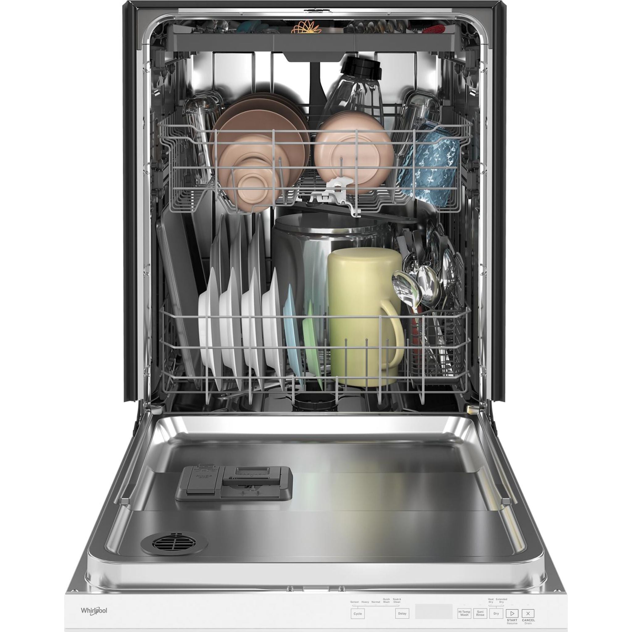 Lave-vaisselle Whirlpool avec cuve en acier inoxydable (WDTA50SAKW) - Blanc