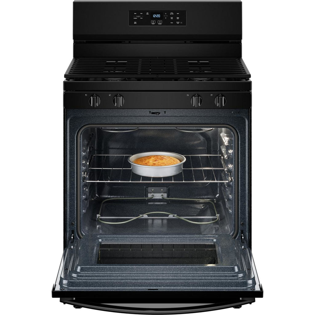 Cuisinière à gaz Whirlpool 30 pouces (WFGS3530RB) - Noire