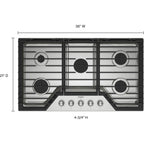 Plaque de cuisson à gaz Whirlpool 36 (WCGK7036PS) - Acier inoxydable