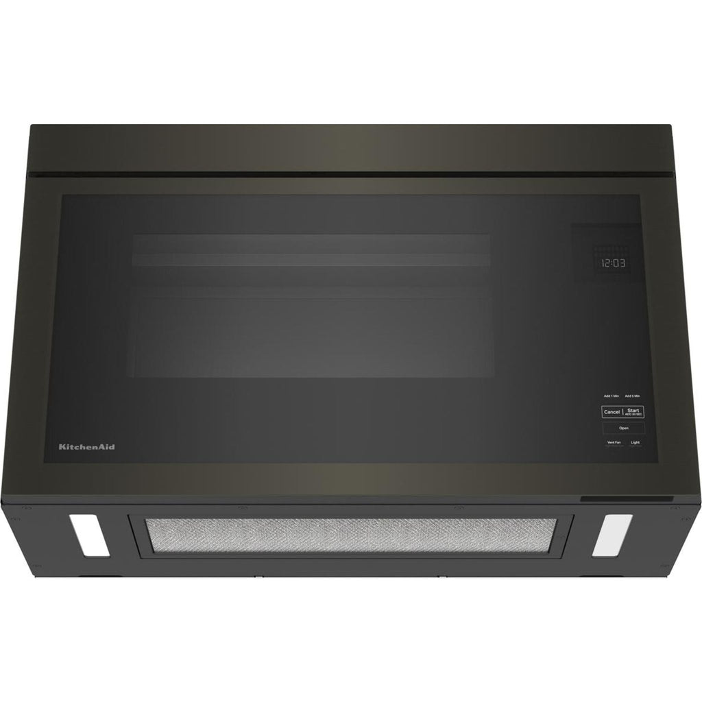 Micro-ondes KitchenAid à hotte intégrée (YKMMF330PBS) - Noir inox