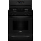 Cuisinière à gaz Whirlpool 30 pouces (WFGS3530RB) - Noire