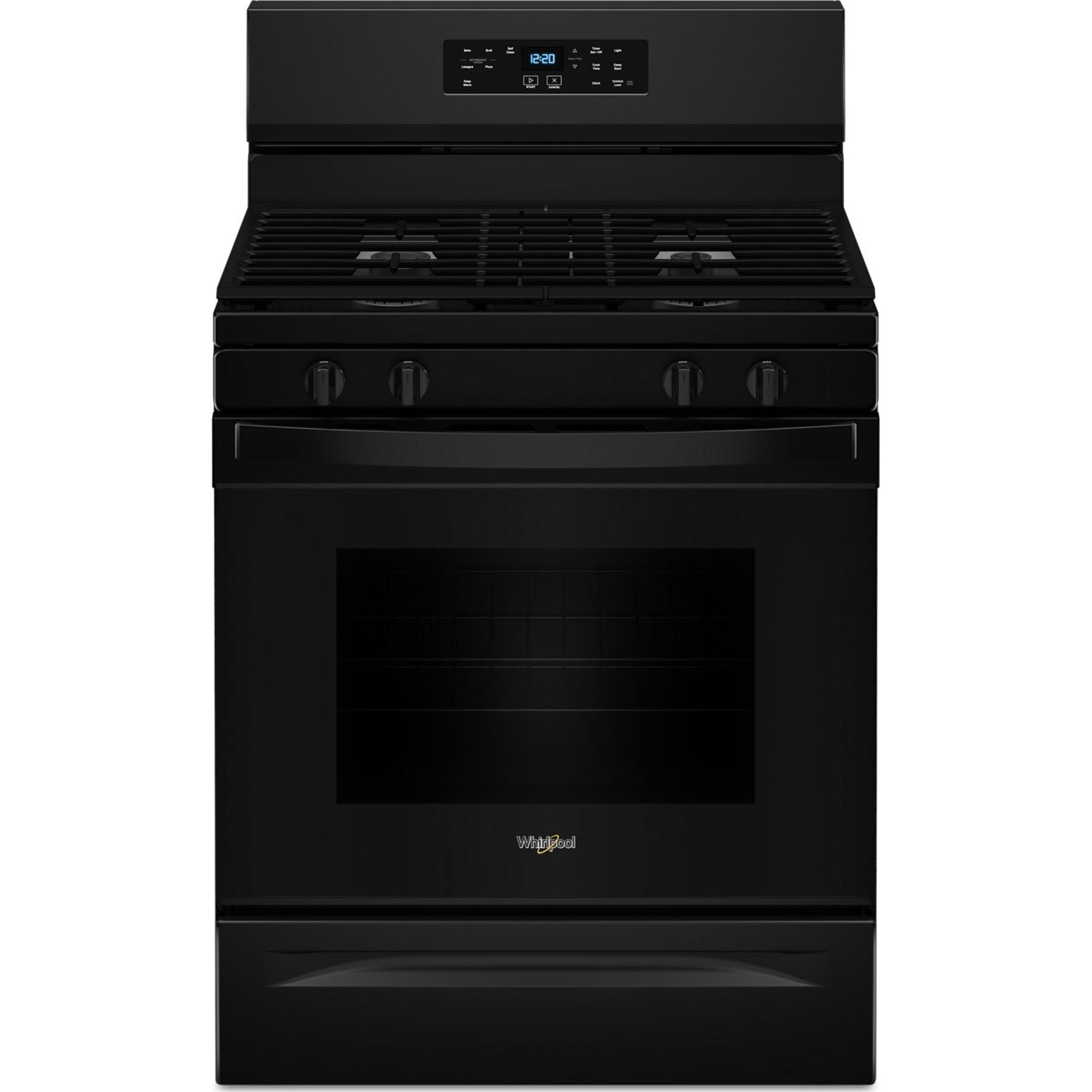 Cuisinière à gaz Whirlpool 30 pouces (WFGS3530RB) - Noire