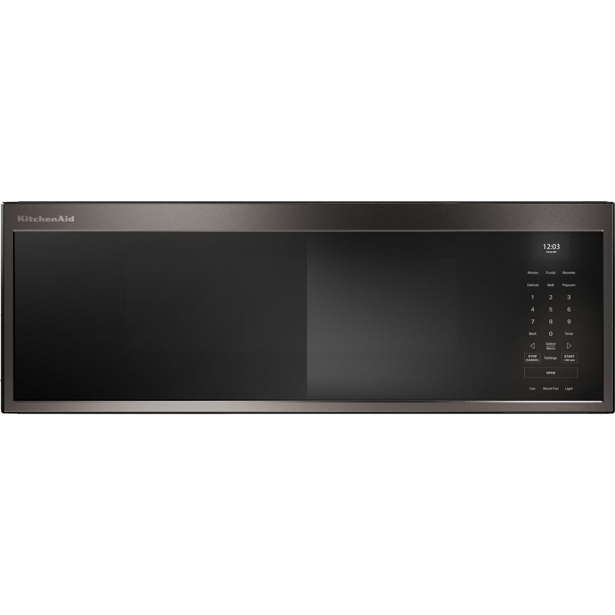 Four à micro-ondes KitchenAid à hotte intégrée (YKMML550RBE) - Minerai noir