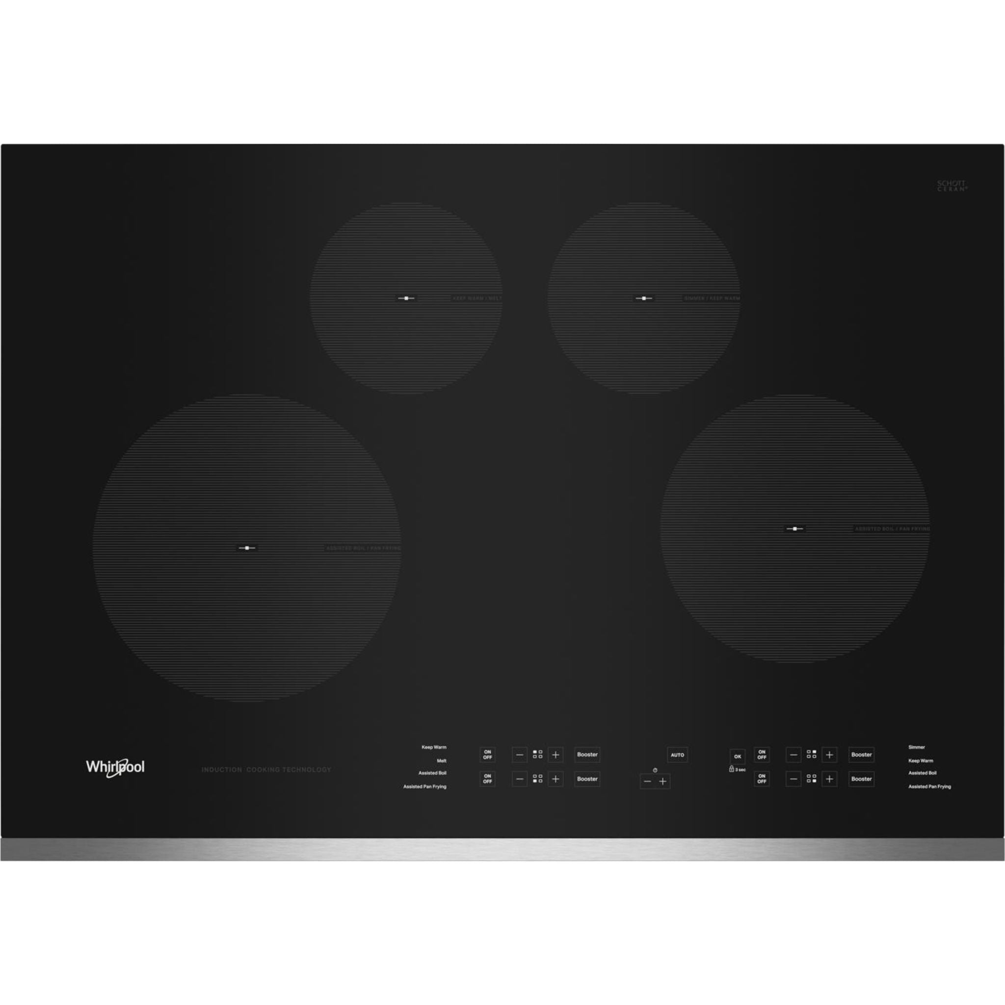 Plaque de cuisson Whirlpool 30 pouces (WCI55US0JS) - Acier inoxydable