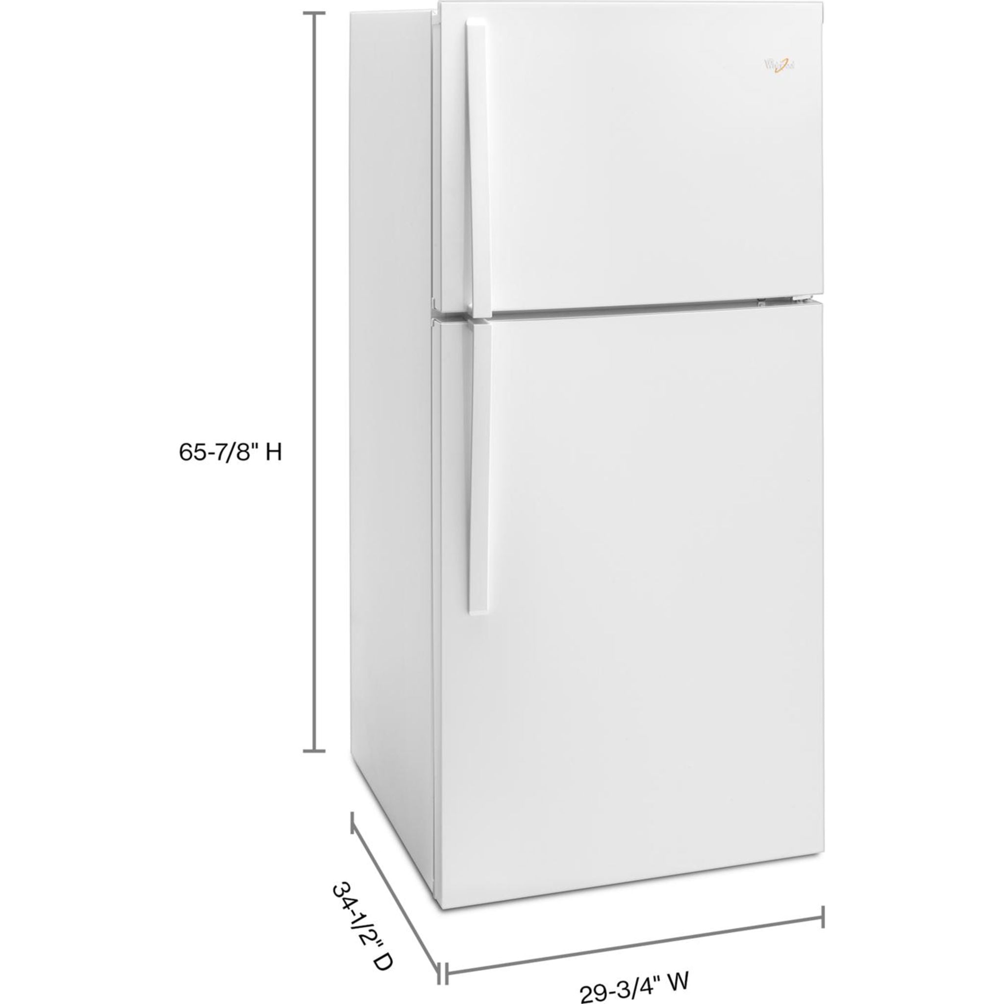 Réfrigérateur Whirlpool à congélateur supérieur (WRT549SZDW) - Blanc