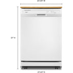 Lave-vaisselle portable Whirlpool avec cuve en plastique (WDP370PAHW) - Blanc