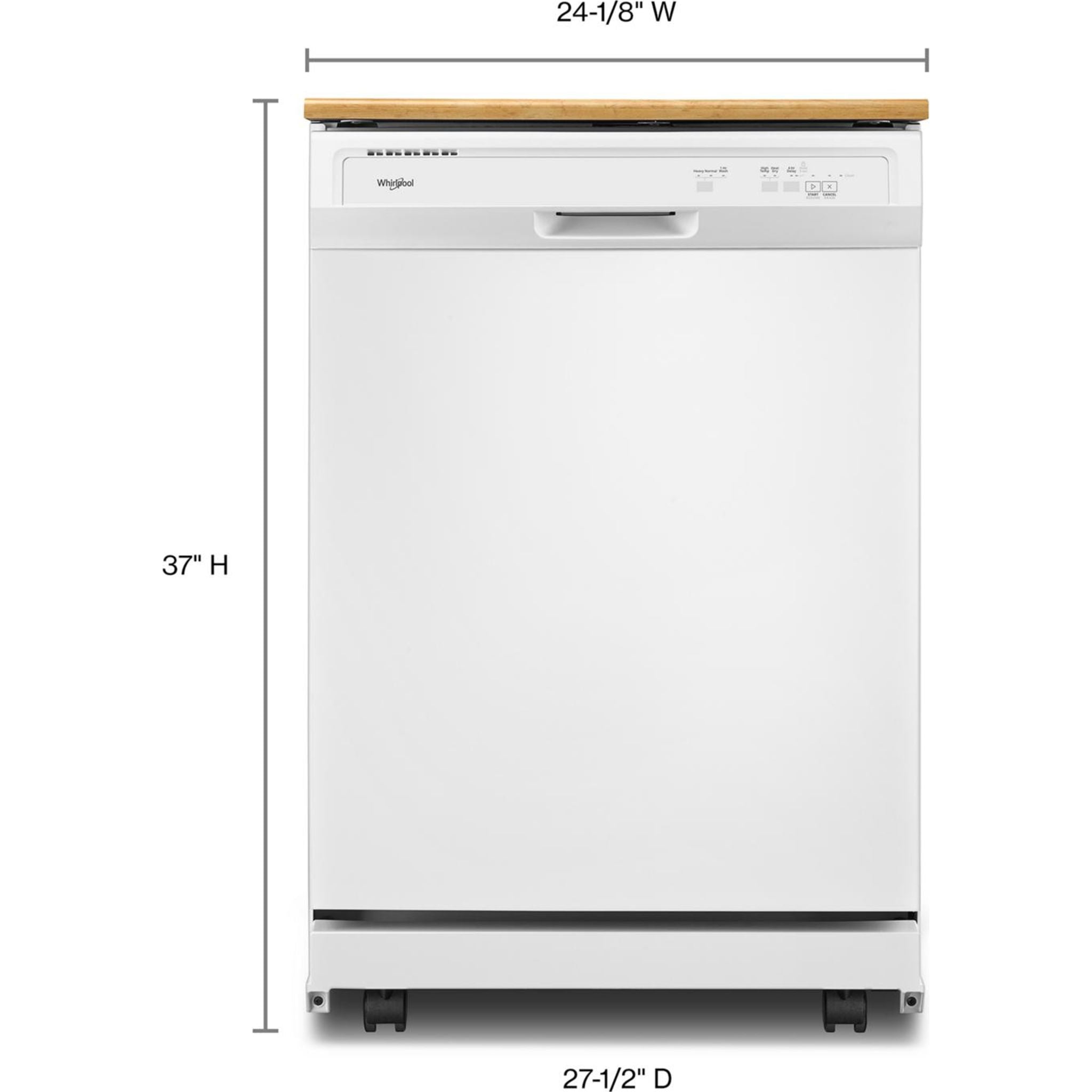 Lave-vaisselle portable Whirlpool avec cuve en plastique (WDP370PAHW) - Blanc