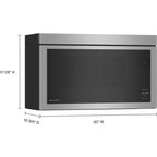 Micro-ondes KitchenAid à hotte intégrée (YKMMF330PPS) - Inox PrintShield