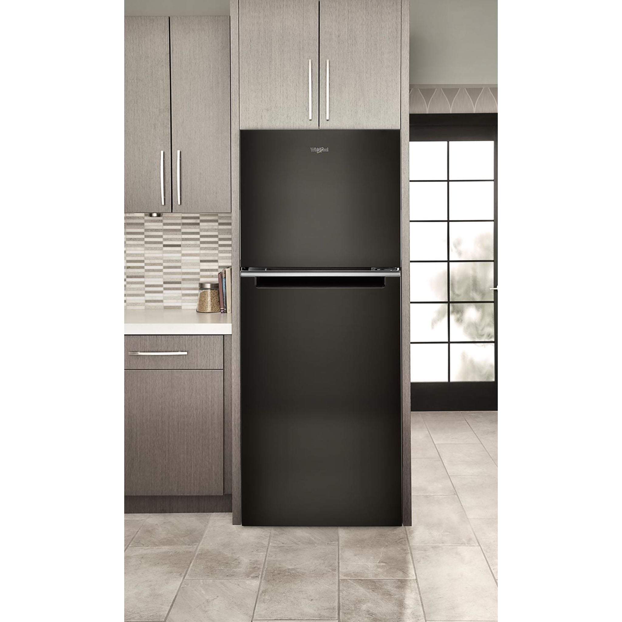 Réfrigérateur Whirlpool à congélateur supérieur (WRT312CZJV) - Finition inox noir