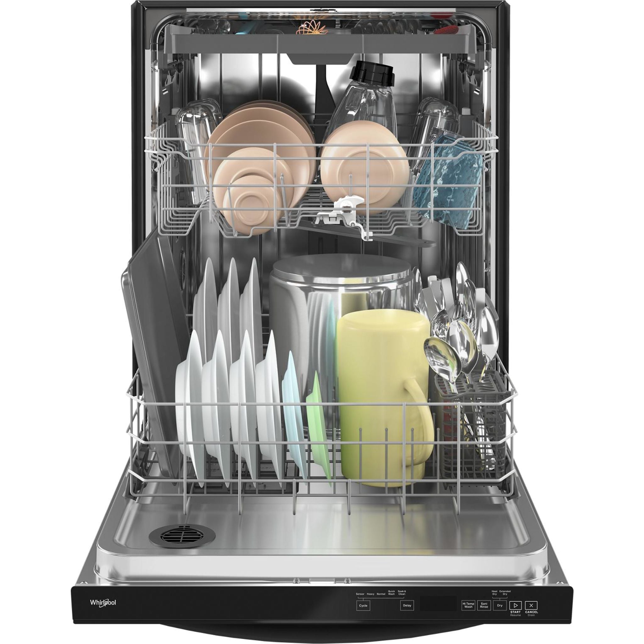 Lave-vaisselle Whirlpool avec cuve en acier inoxydable (WDT750SAKB) - Noir