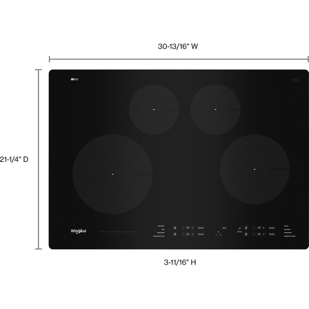 Plaque de cuisson à induction Whirlpool 30 pouces (WCI55US0JB) - NOIRE