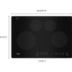 Plaque de cuisson à induction Whirlpool 30 pouces (WCI55US0JB) - NOIRE