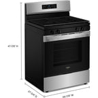 Cuisinière à gaz Whirlpool 30 pouces (WFGS3530RS) - Acier inoxydable