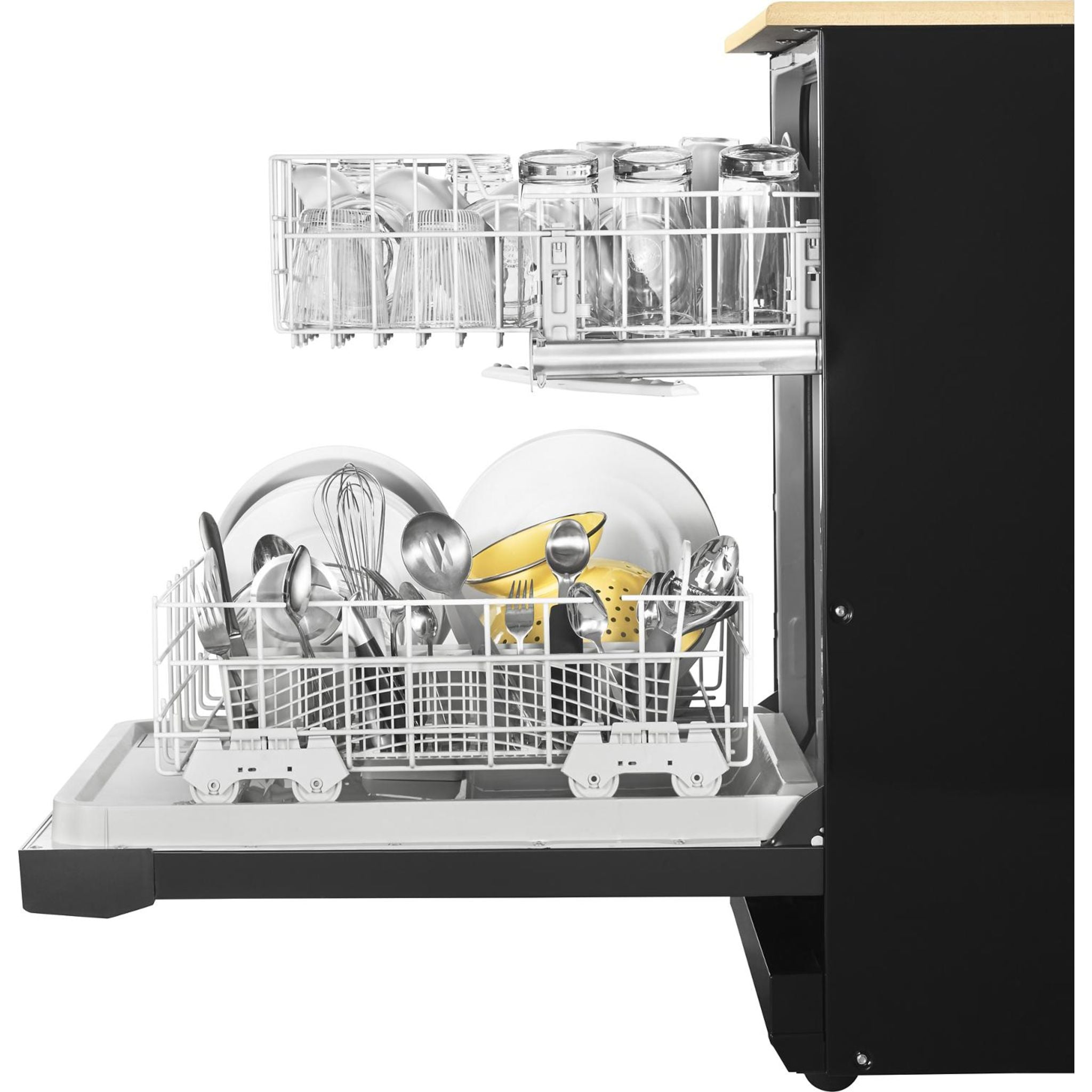 Lave-vaisselle portable Whirlpool, cuve en plastique (WDP370PAHB) - Noir