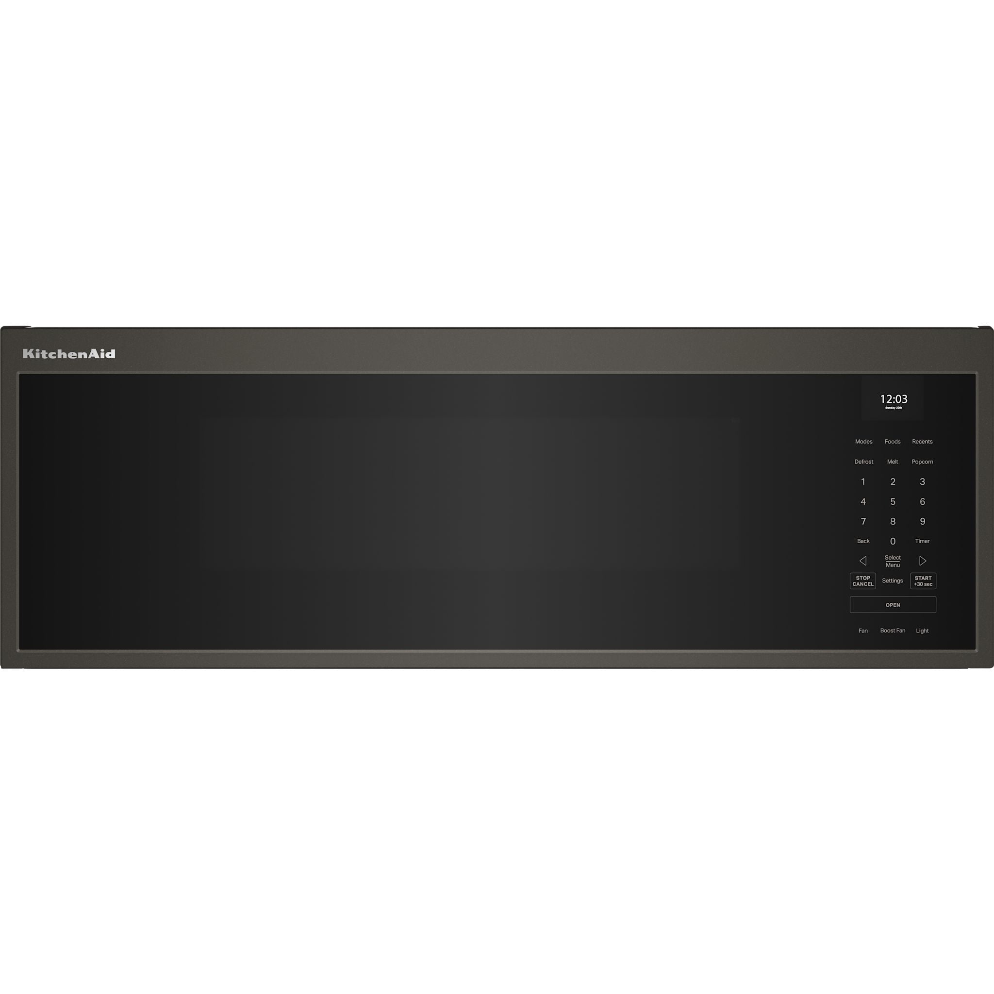 Four à micro-ondes KitchenAid à hotte intégrée (YKMML550RBE) - Minerai noir
