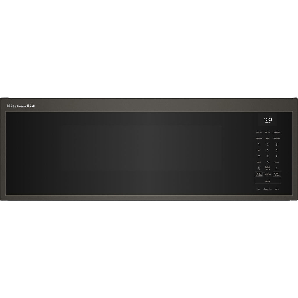 Four à micro-ondes KitchenAid à hotte intégrée (YKMML550RBE) - Minerai noir