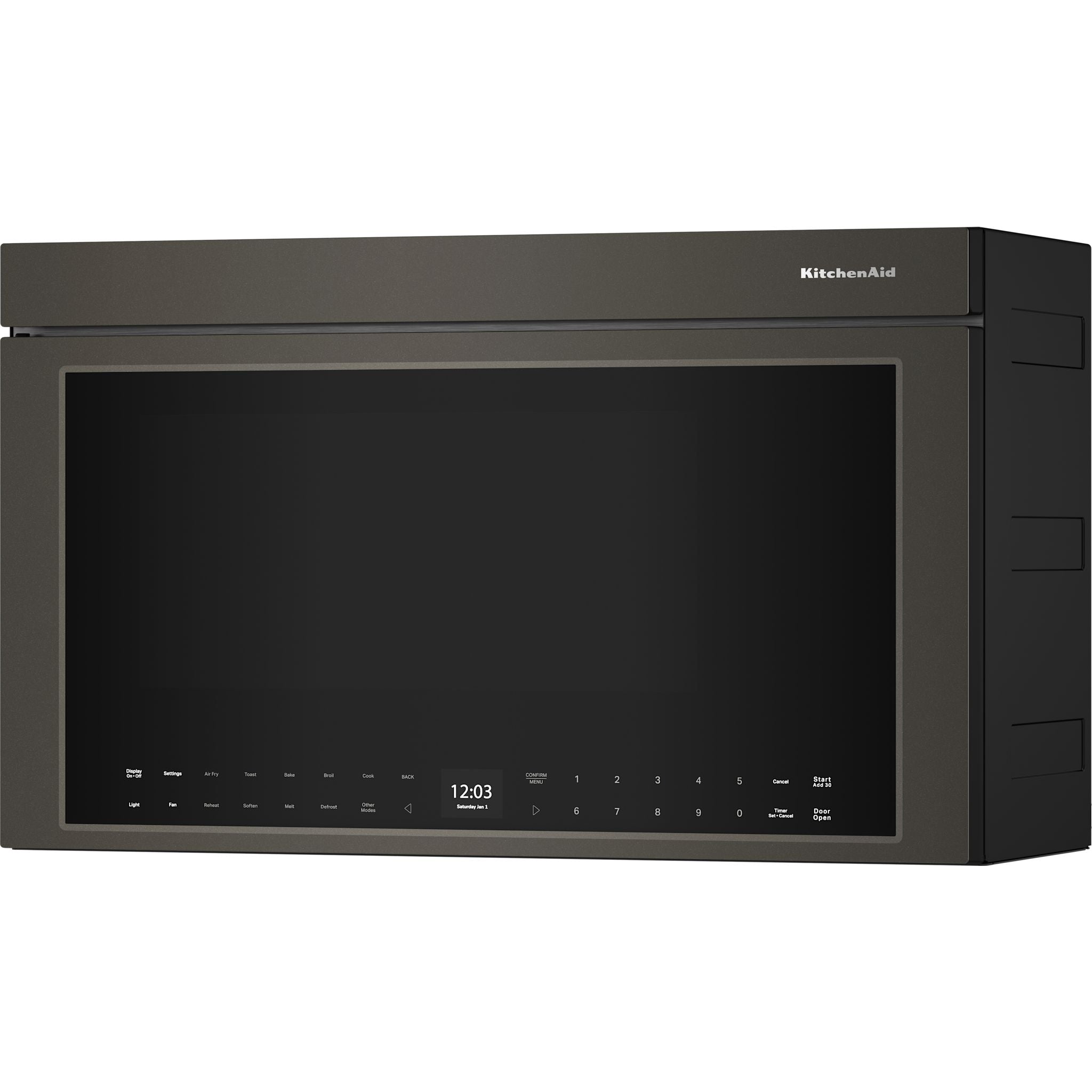 Four à micro-ondes KitchenAid à hotte intégrée (YKMMF530PBE) - Minerai noir