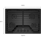 Plaque de cuisson à gaz Whirlpool 30 (WCGK5030PB) - Noire