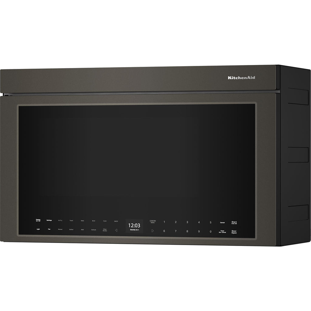 Four à micro-ondes KitchenAid à hotte intégrée (YKMMF530PBE) - Minerai noir