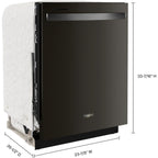Lave-vaisselle Whirlpool, cuve en acier inoxydable (WDT750SAKV) - Acier inoxydable noir résistant aux impressions