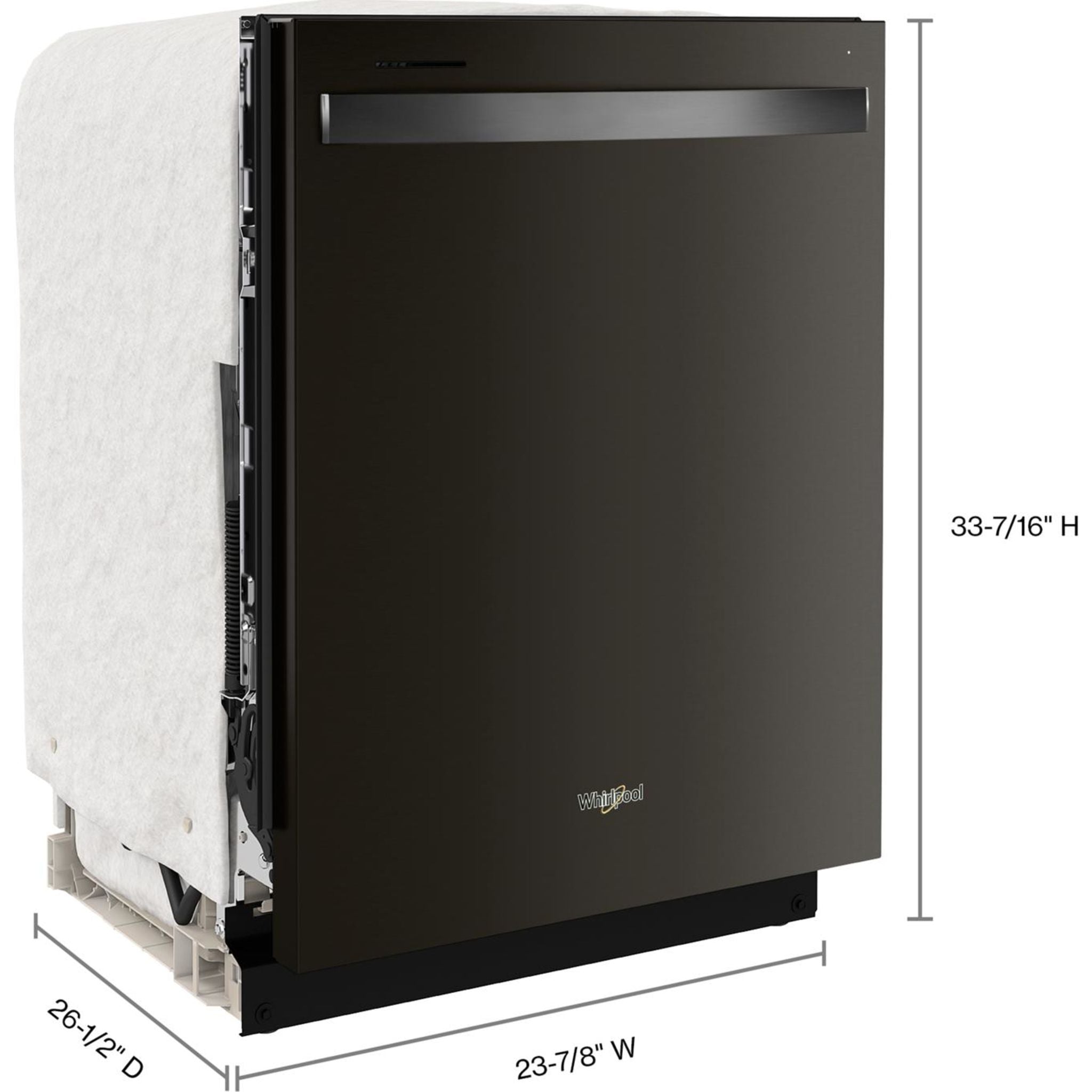 Lave-vaisselle Whirlpool, cuve en acier inoxydable (WDT750SAKV) - Acier inoxydable noir résistant aux impressions