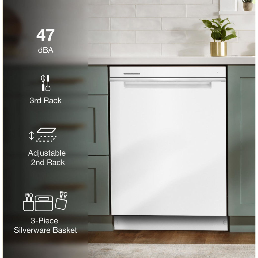 Lave-vaisselle Whirlpool avec cuve en acier inoxydable (WDTA50SAKW) - Blanc