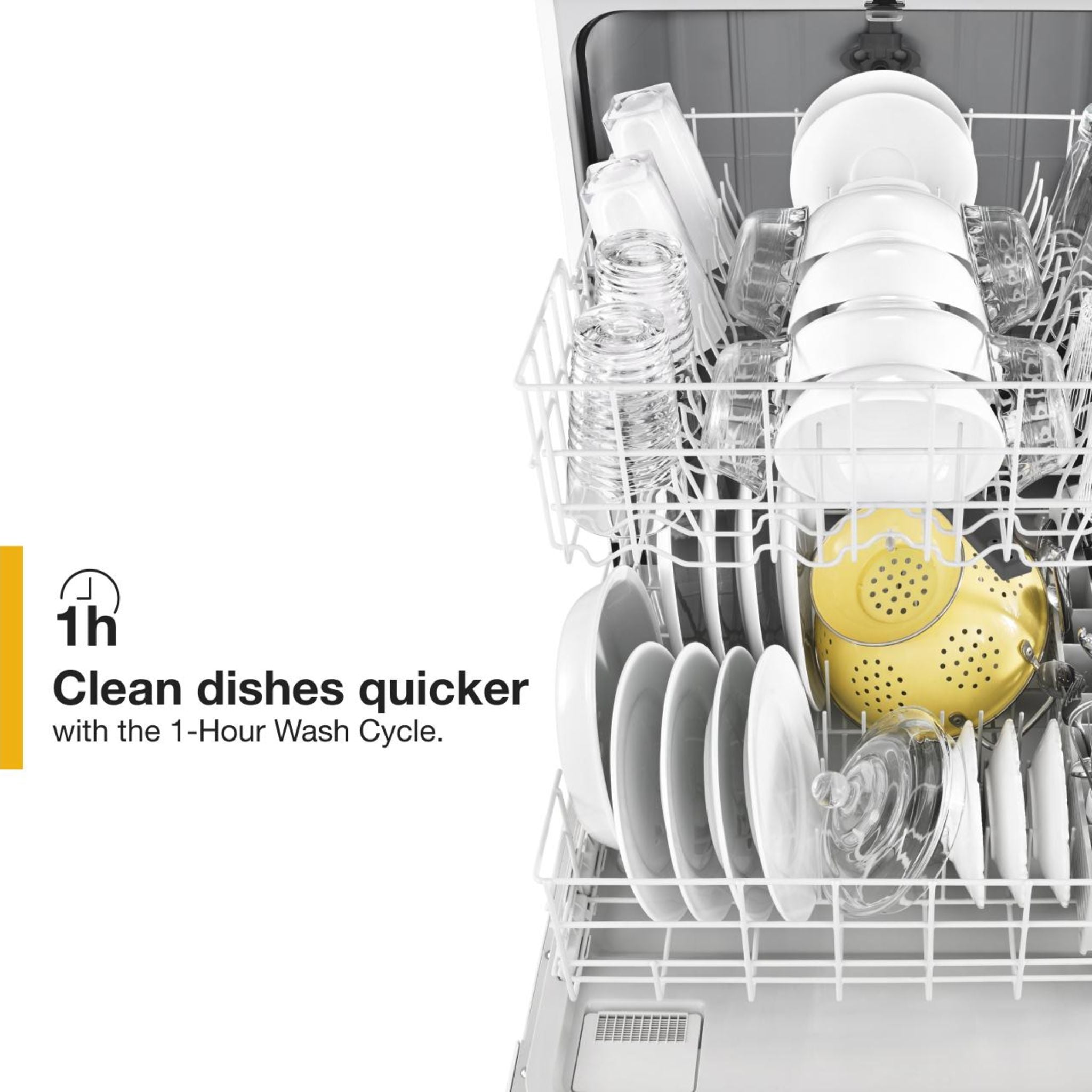 Lave-vaisselle portable Whirlpool, cuve en plastique (WDP370PAHB) - Noir