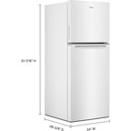 Réfrigérateur Whirlpool à congélateur supérieur (WRT112CZJW) - Blanc