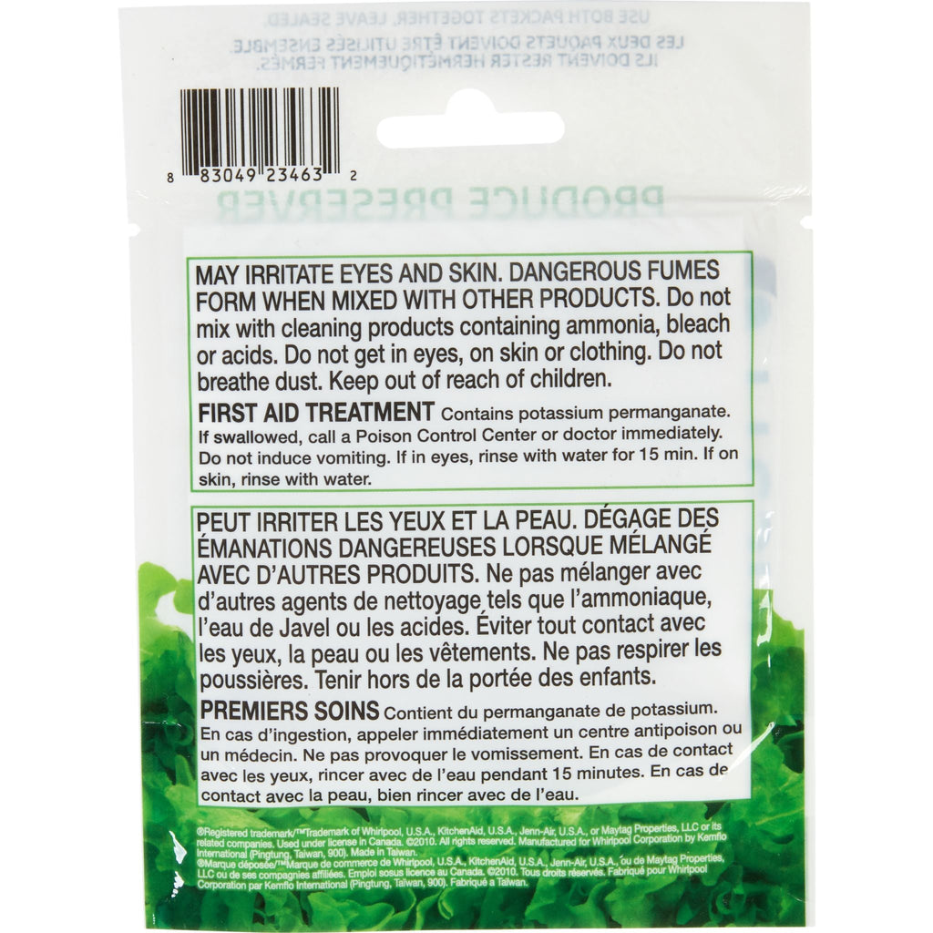 Kit de recharge pour conservateur de fruits et légumes Whirlpool (W10346771A)