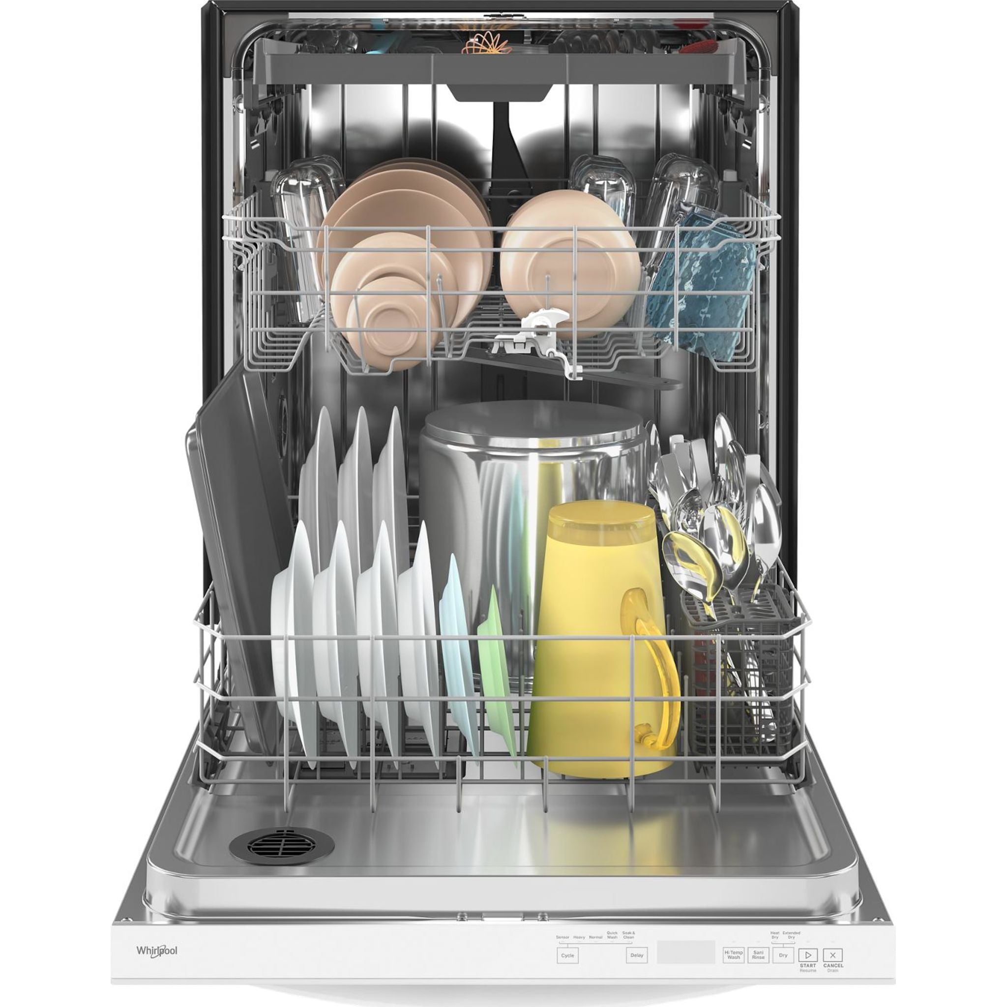 Lave-vaisselle Whirlpool avec cuve en acier inoxydable (WDT750SAKW) - Blanc