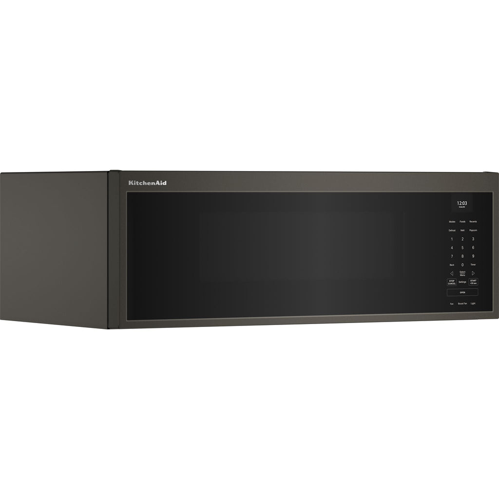 Four à micro-ondes KitchenAid à hotte intégrée (YKMML550RBE) - Minerai noir