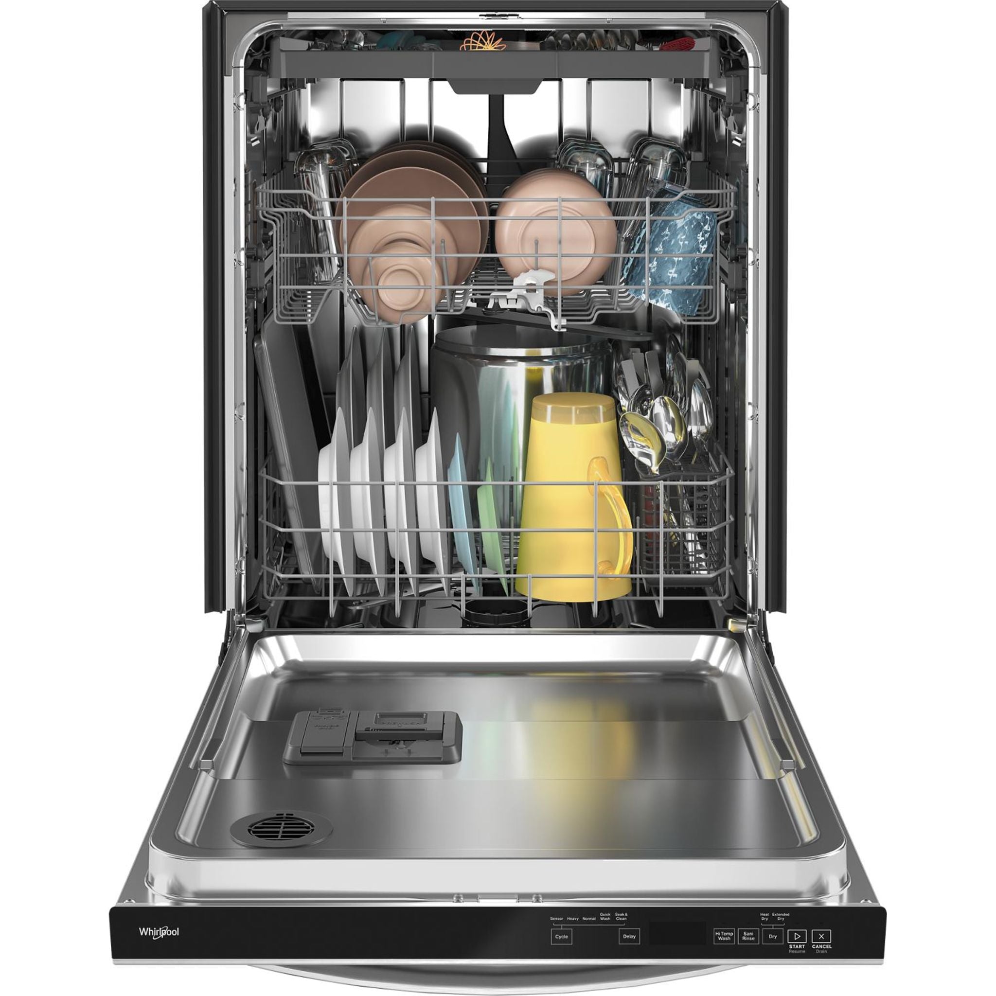 Lave-vaisselle Whirlpool avec cuve en acier inoxydable (WDT750SAKZ) - Acier inoxydable