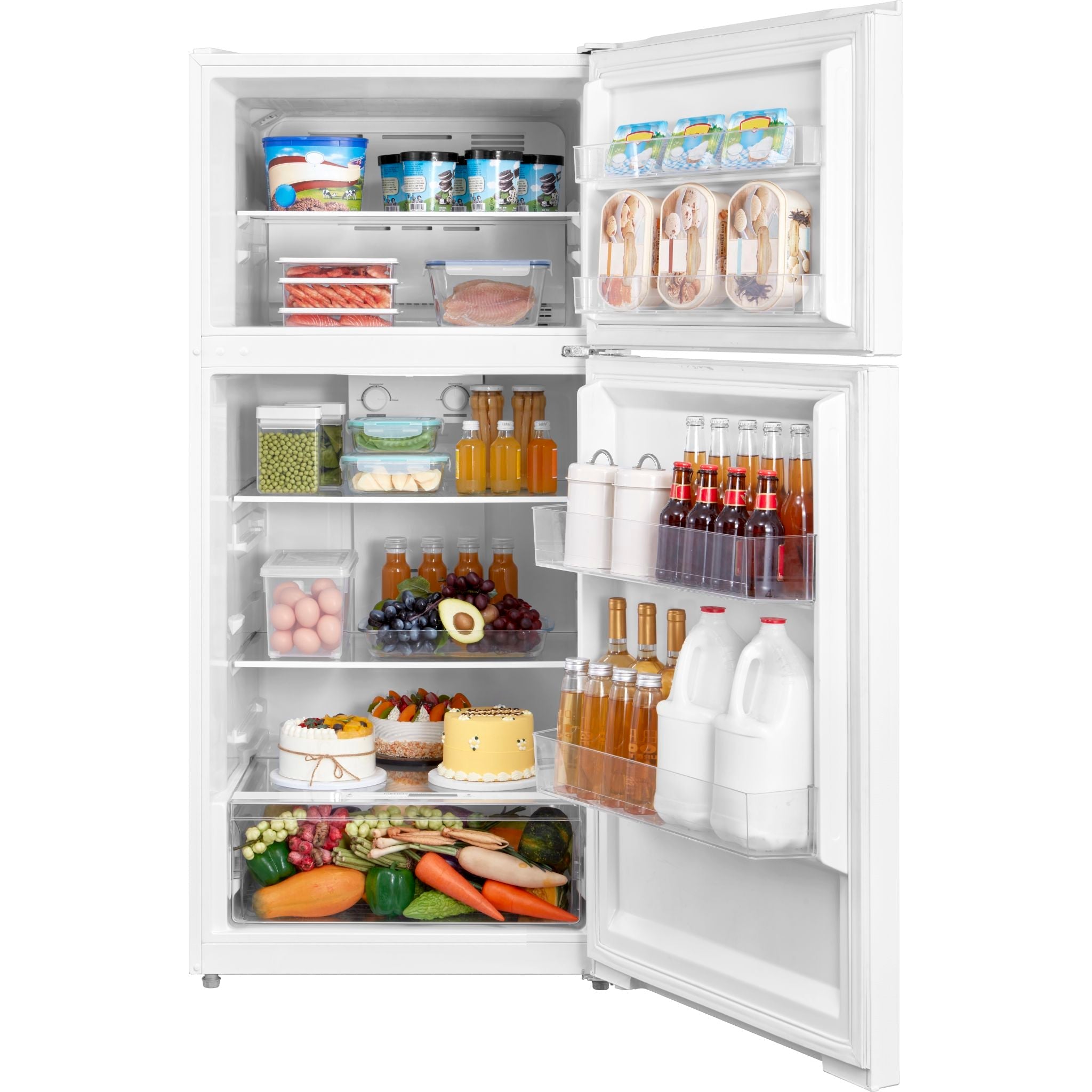 Réfrigérateur à congélateur supérieur Danby (DFF142E1WDB) - Blanc