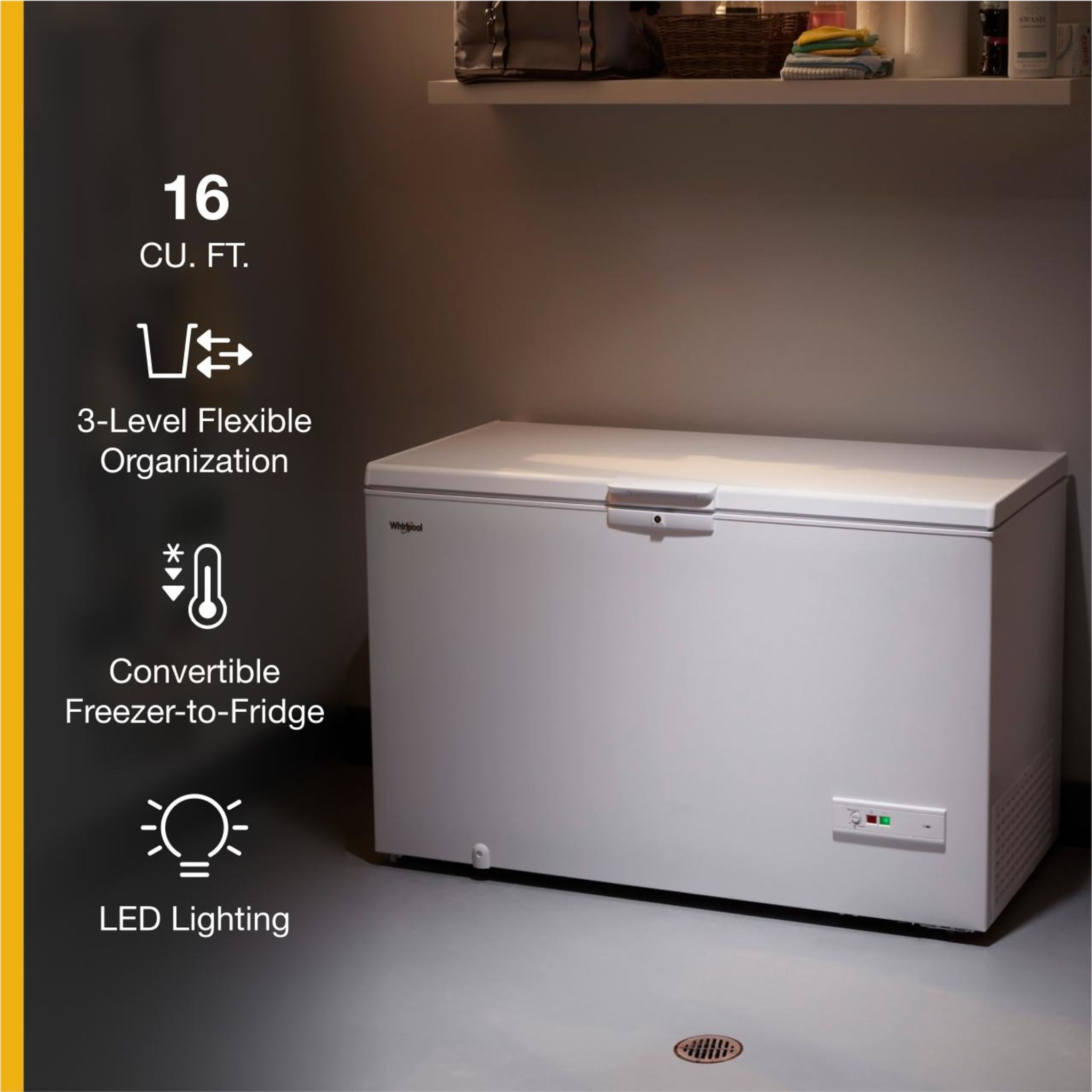 Congélateur coffre Whirlpool (WZC5216LW) - BLANC